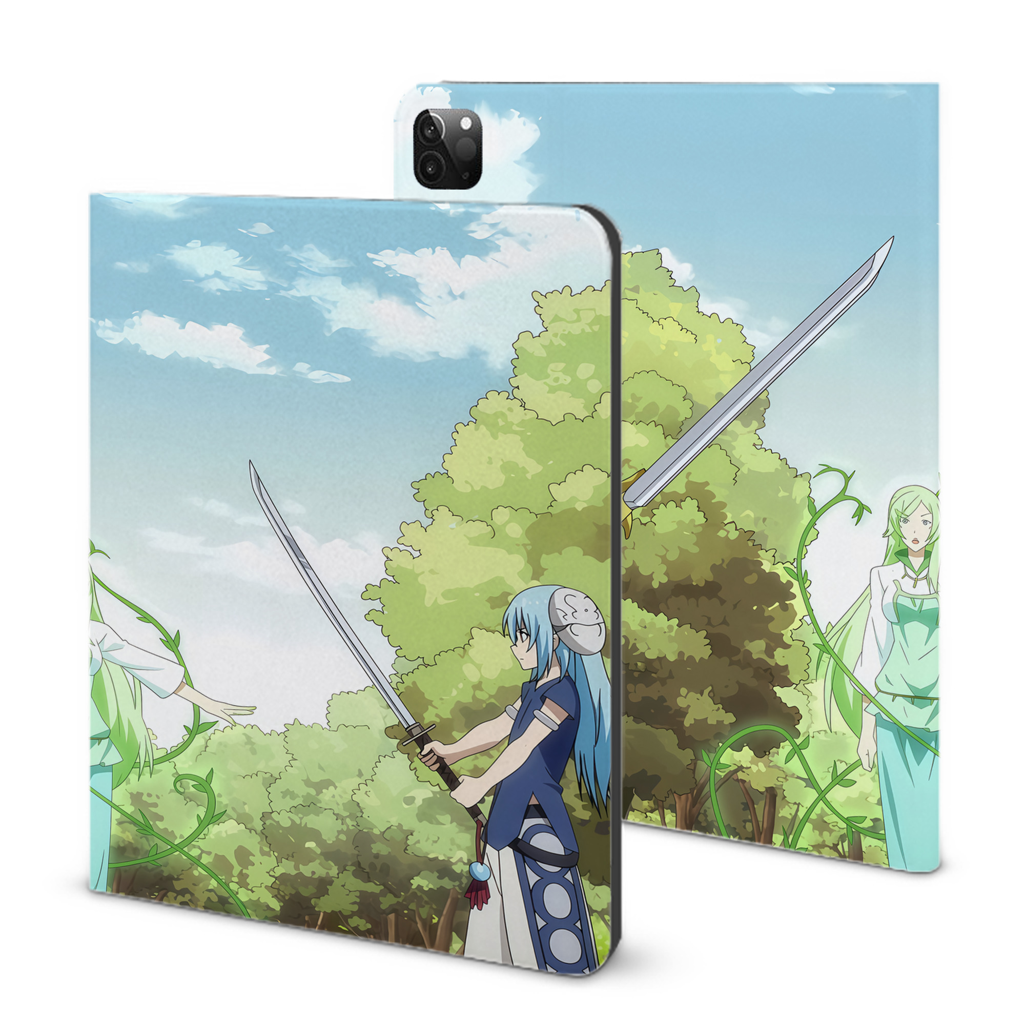 （画像用） 転スラ Regarding Reincarnated to Slime IPadケース ペンホルダー付き ブックスタイルデザイン